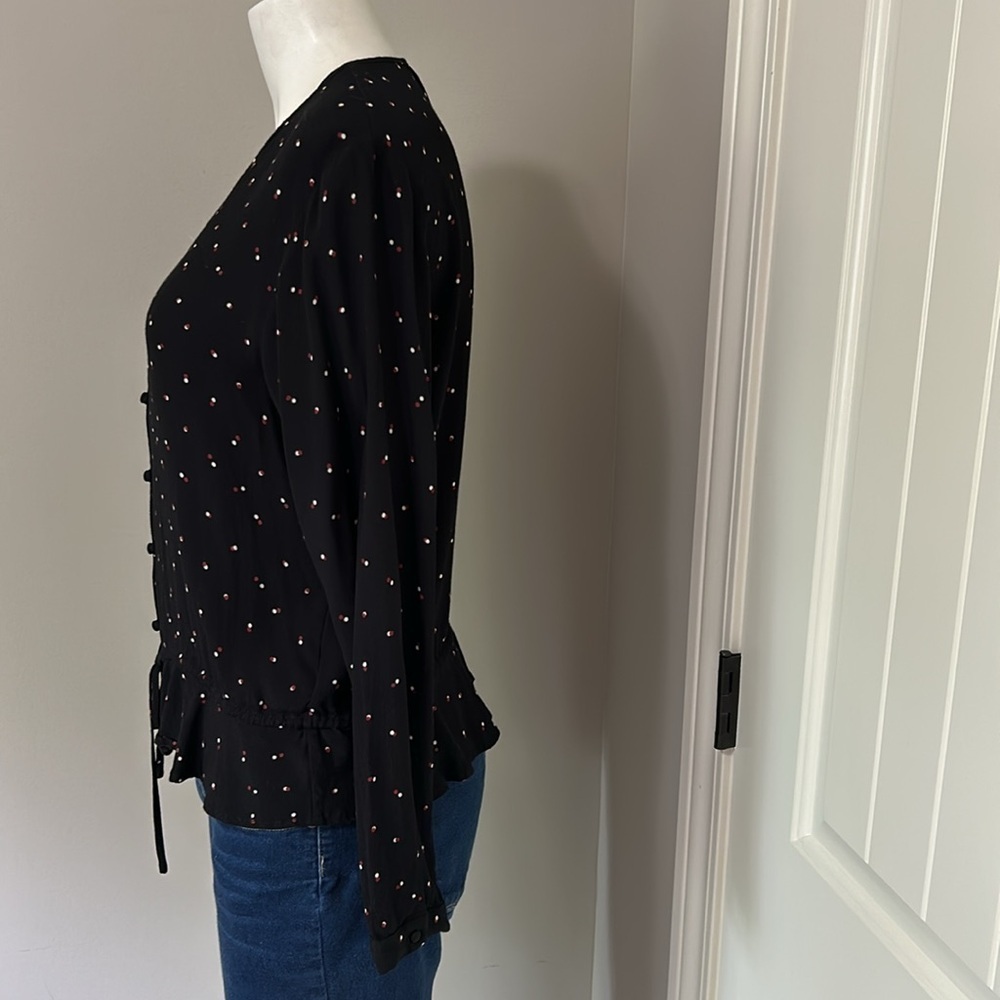 Rails Top Beaux Black Off Set Dot Button Front Bl… - image 5